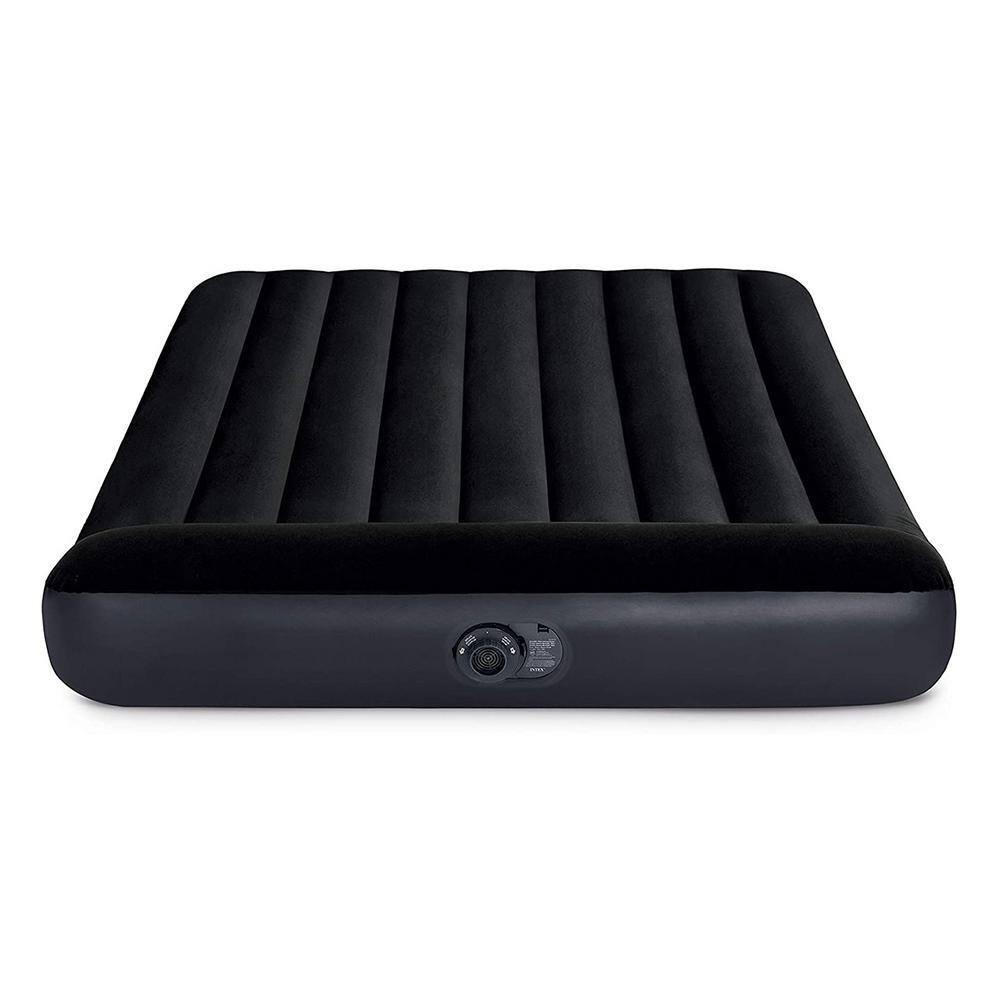 Intex Dura Pillow Rest Classic Blow Up Mattress Air Bed with Built In Pump