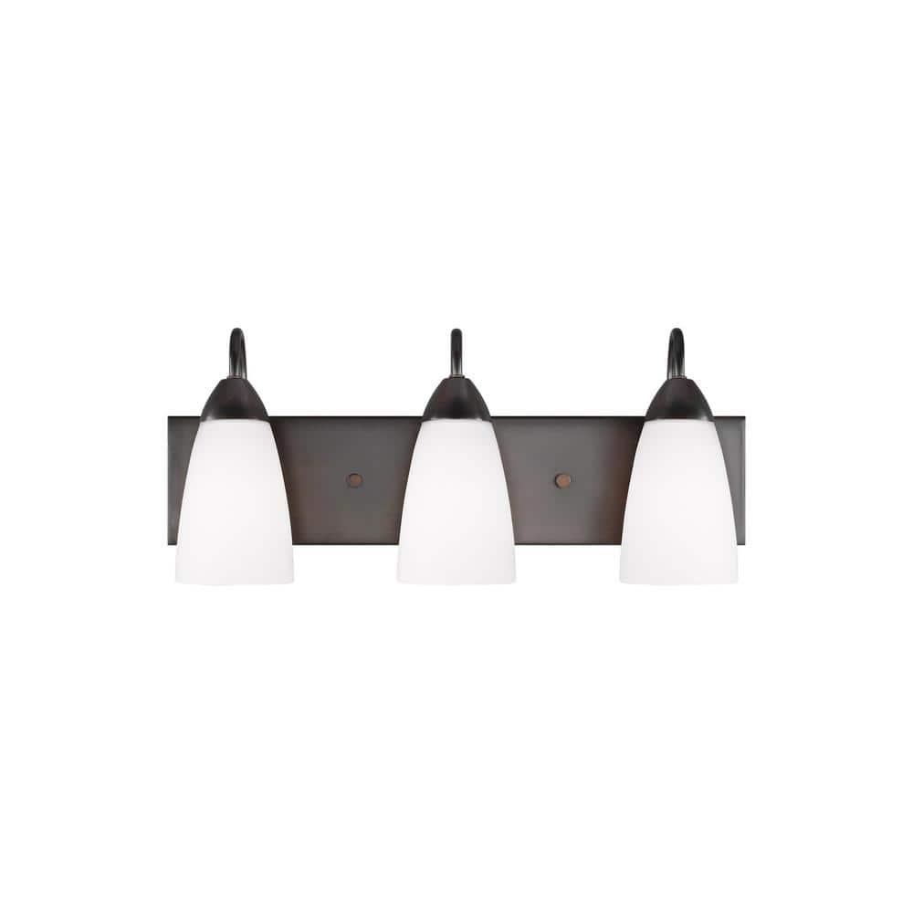 Generation Lighting 4420203-710 Seville Three - Light Wall/Bath Vanity Style Fixture, Bronze