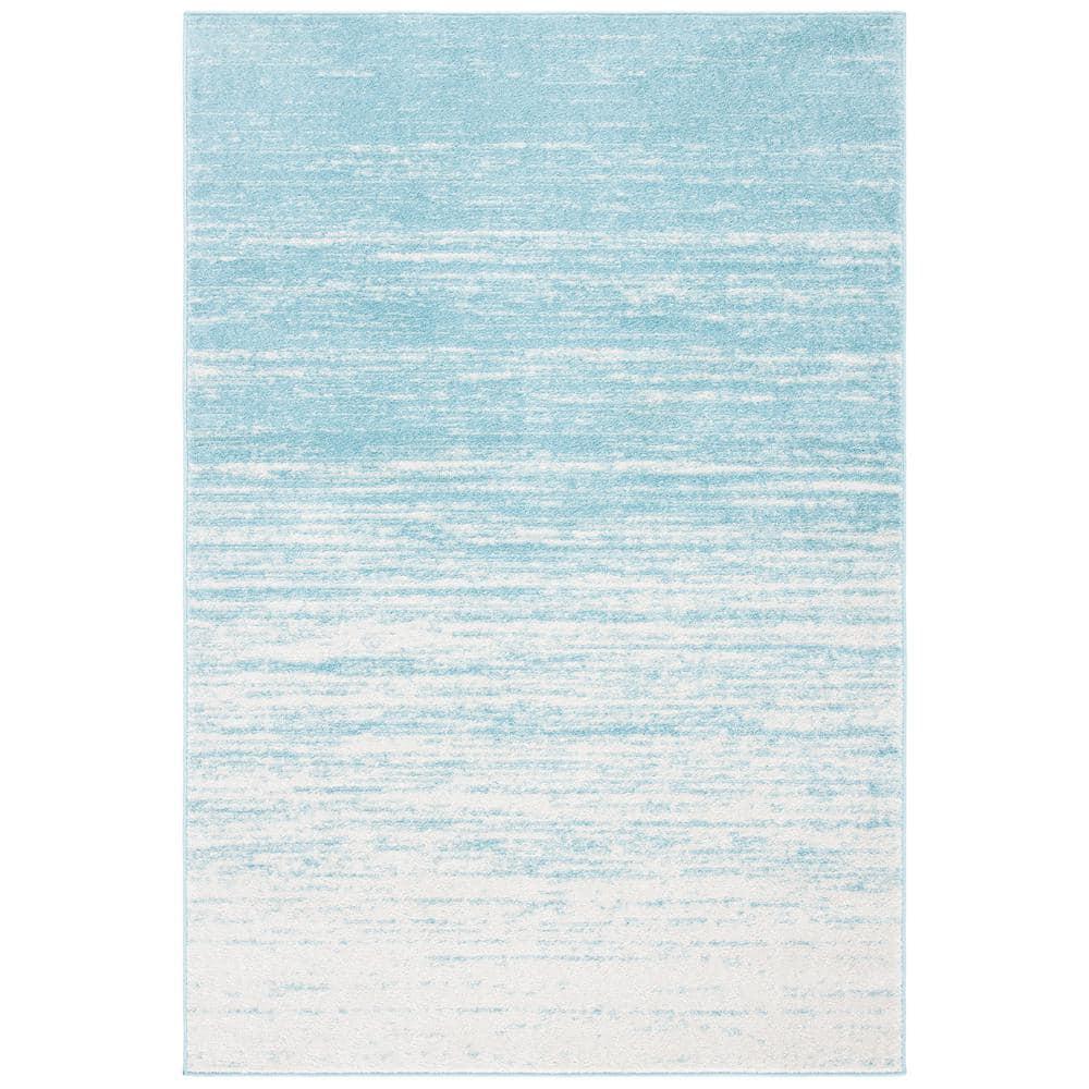 Adirondack ADR113 Machine Made Indoor Area Rug - Aqua/Ivory - 4'-5"x6'-5" - Safavieh