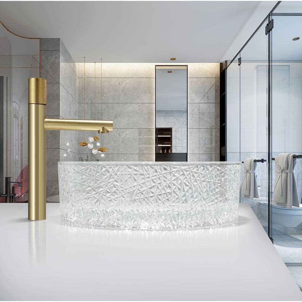 Stadium 16" Glass Circular Bathroom Vessel Sink - Timeless Collection