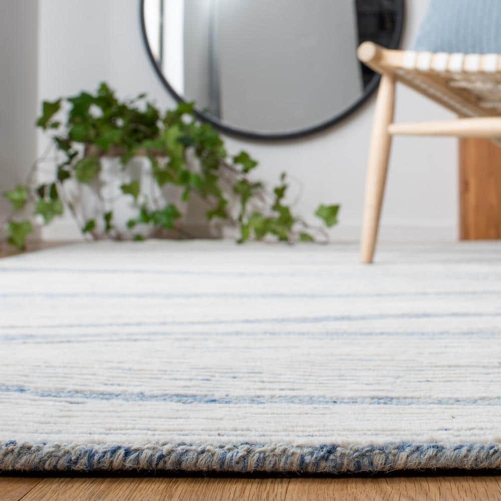 SAFAVIEH Metro Bridget Abstract Area Rug, Blue/Ivory, 4' x 6'