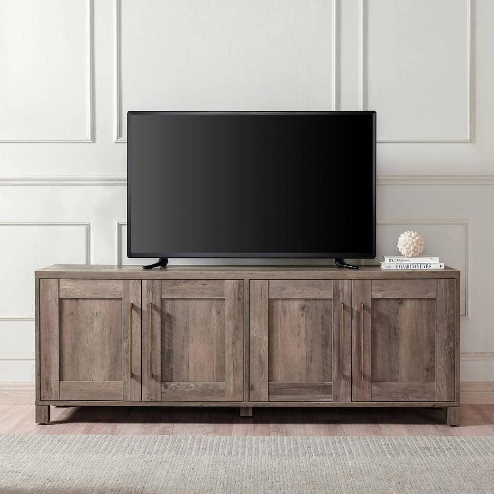 Evelyn&Zoe Chabot Rectangular TV Stand for TV's up to 75", Gray Oak
