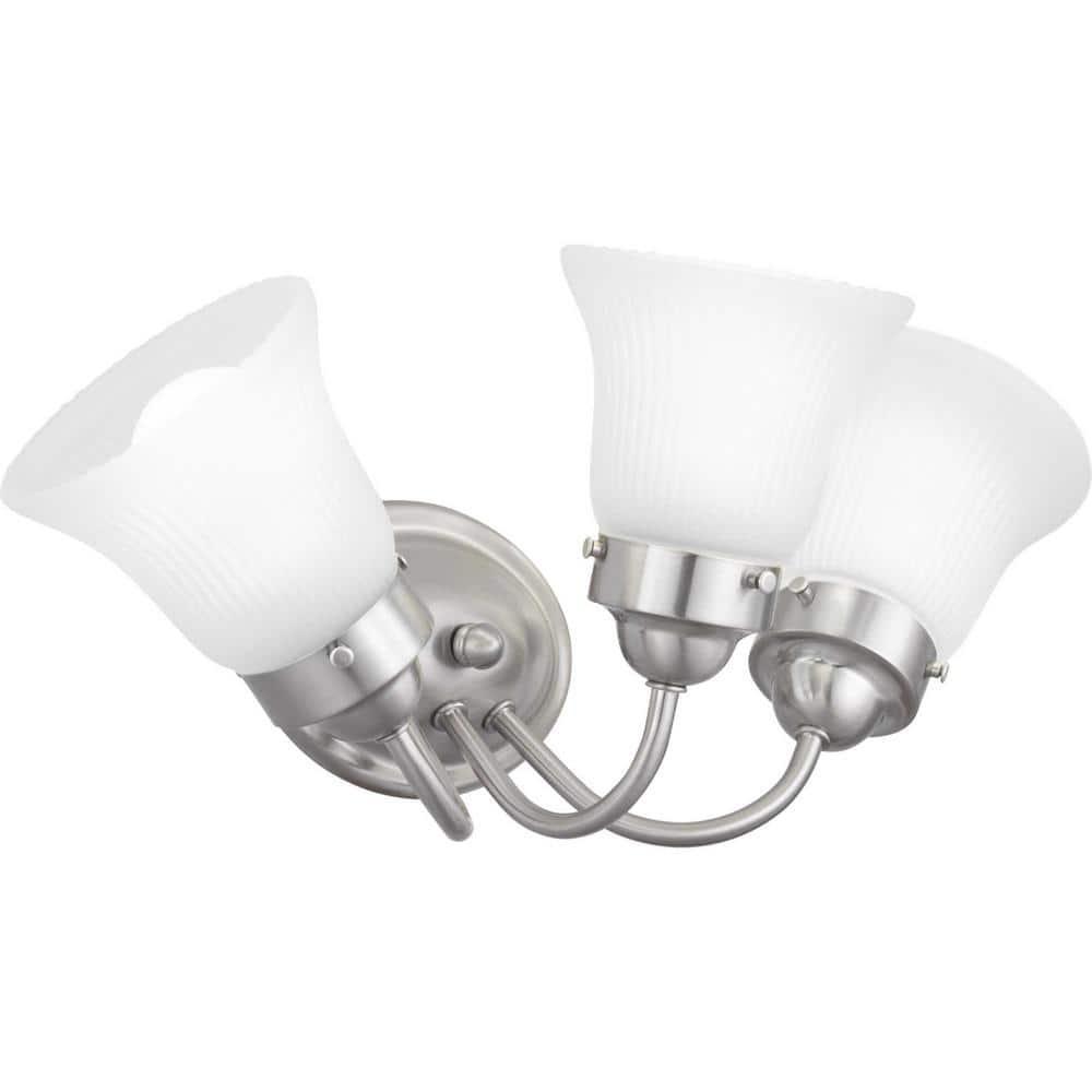 Fluted Glass Collection Three-Light Bath & Vanity