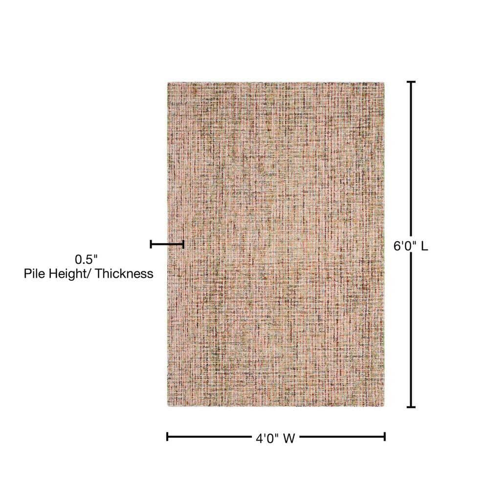 Abstract ABT468 Handmade Indoor Area Rug - Gold/Blue - 4'x6' - Safavieh
