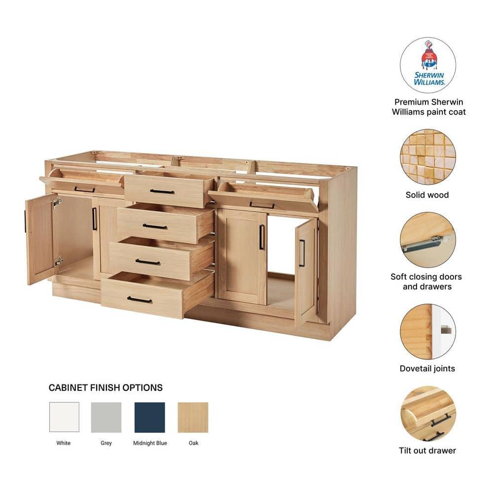 ARIEL Hepburn 72 Bathroom Vanity Base Only