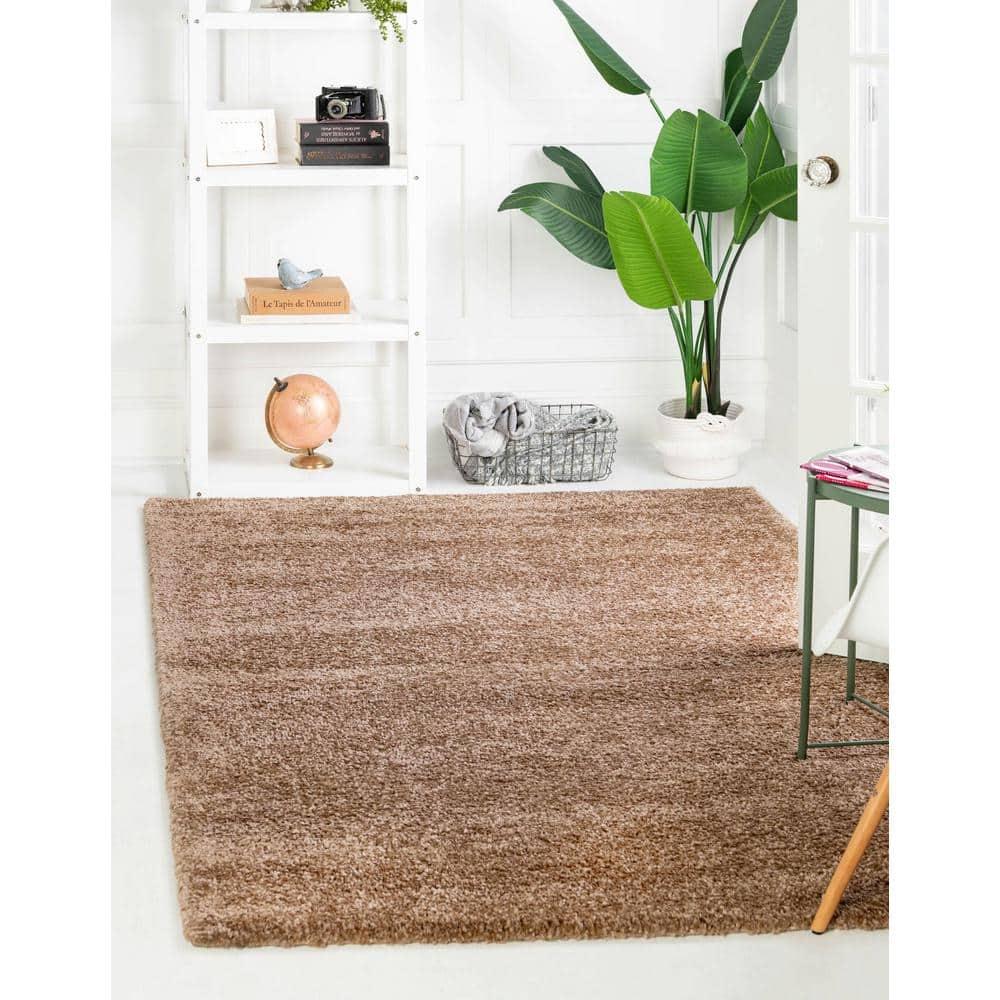 Unique Loom 5' 0 x 7' 7 Solo Calabasas Light Brown Area Rug