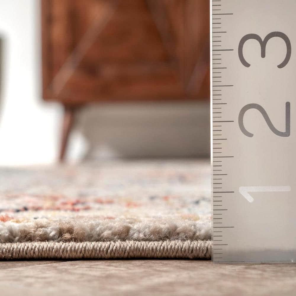 Nuloom Marley Medallion 2x6 Runner Indoor Area Rug for Living Room Bedroom Dining Room Entryway Hallway Kitchen, Beige/Ivory
