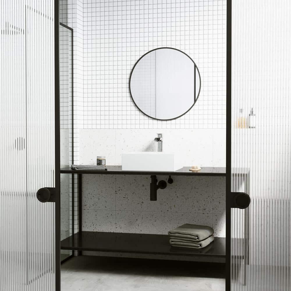 VIGO VGT2037 Starr 15" L x 15" W x 5" H Square White Matte Stone™ Vessel Bathroom Sink with 11" H Faucet
