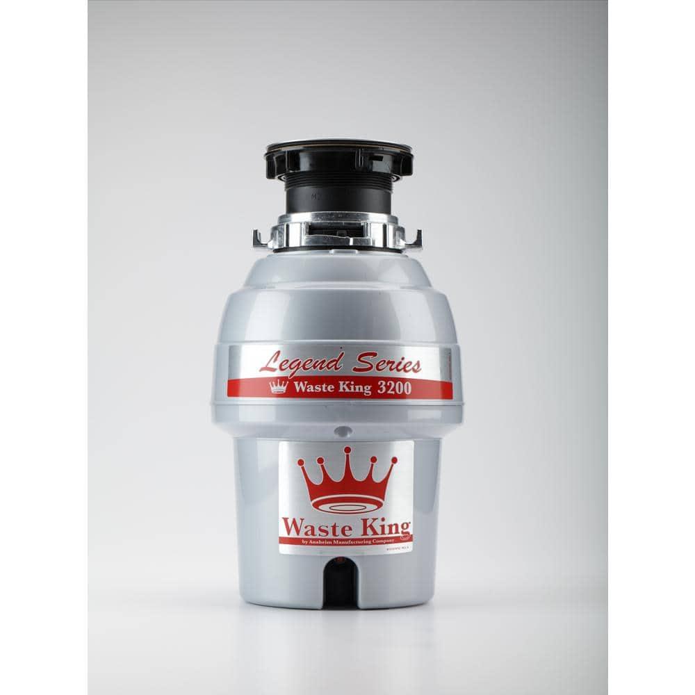 Waste King Legend Series L-3200 Garbage Disposer, 3/4 hp Motor, 115 V, Stainless Steel