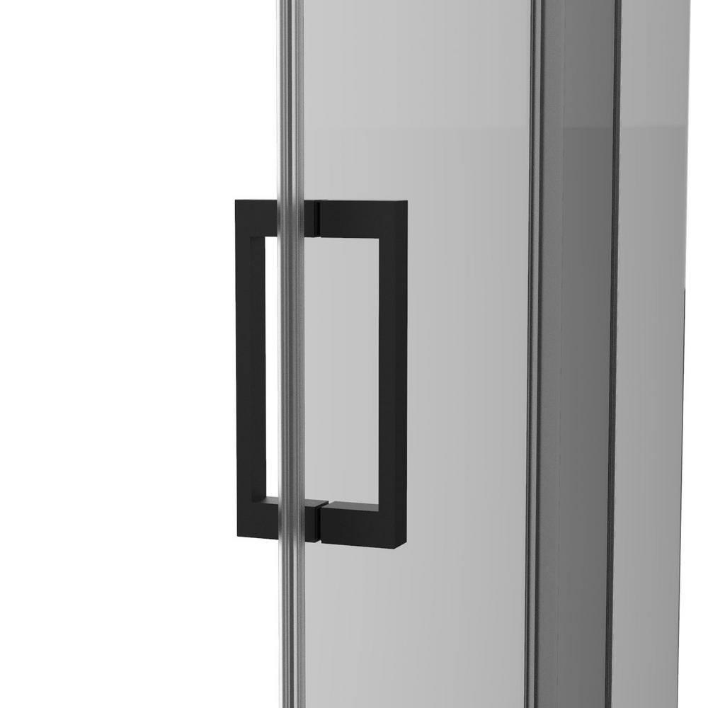 HHK HOME 60'' W 76'' H Frameless Rectangle Shower Enclosure HHKSS05-MB-6076