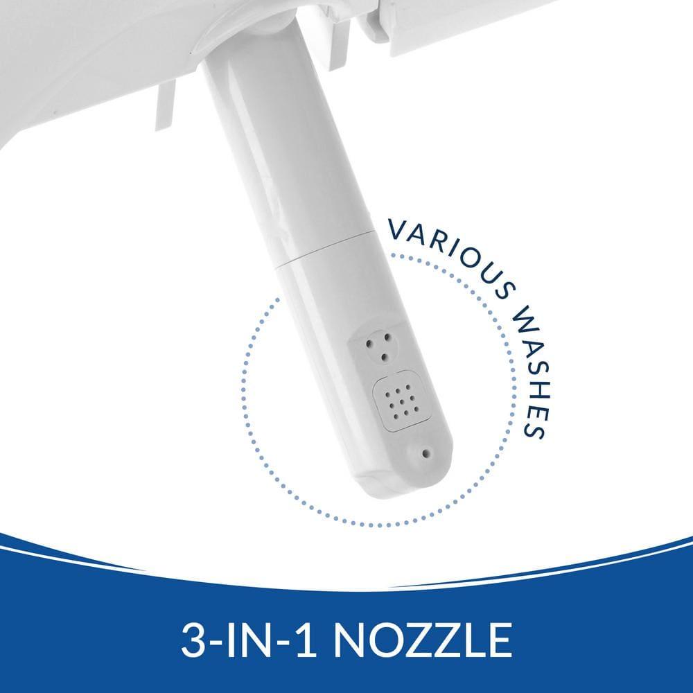 Bio Bidet by BEMIS 7ZBB1000R DRY BB1000 Round Bidet Toilet Seat, Electric, Warm Water with Air Dryer + 6 Bidet Towels