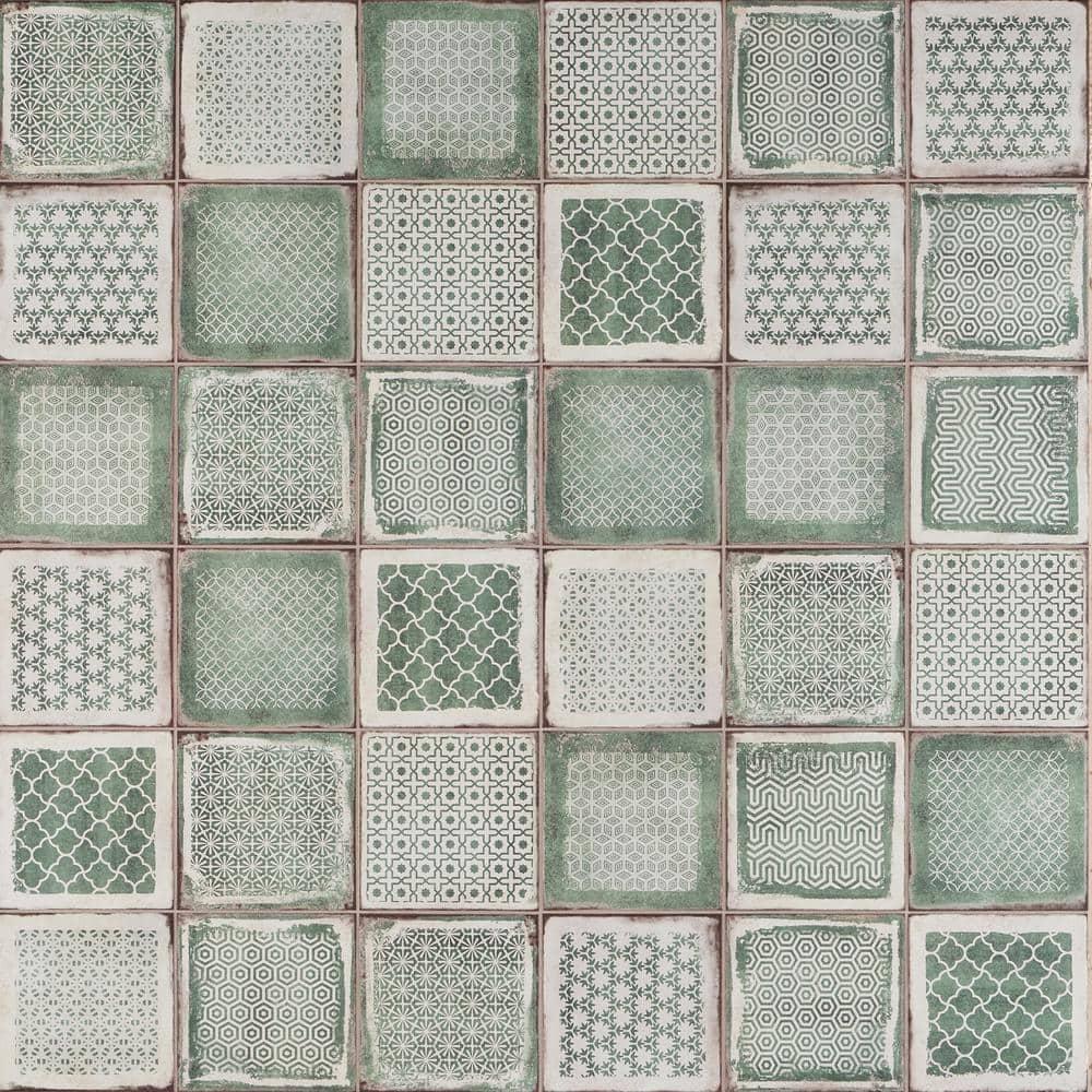 Bond Tile 8" x 8" Encaustic Patterned Look Wall & Floor Tile