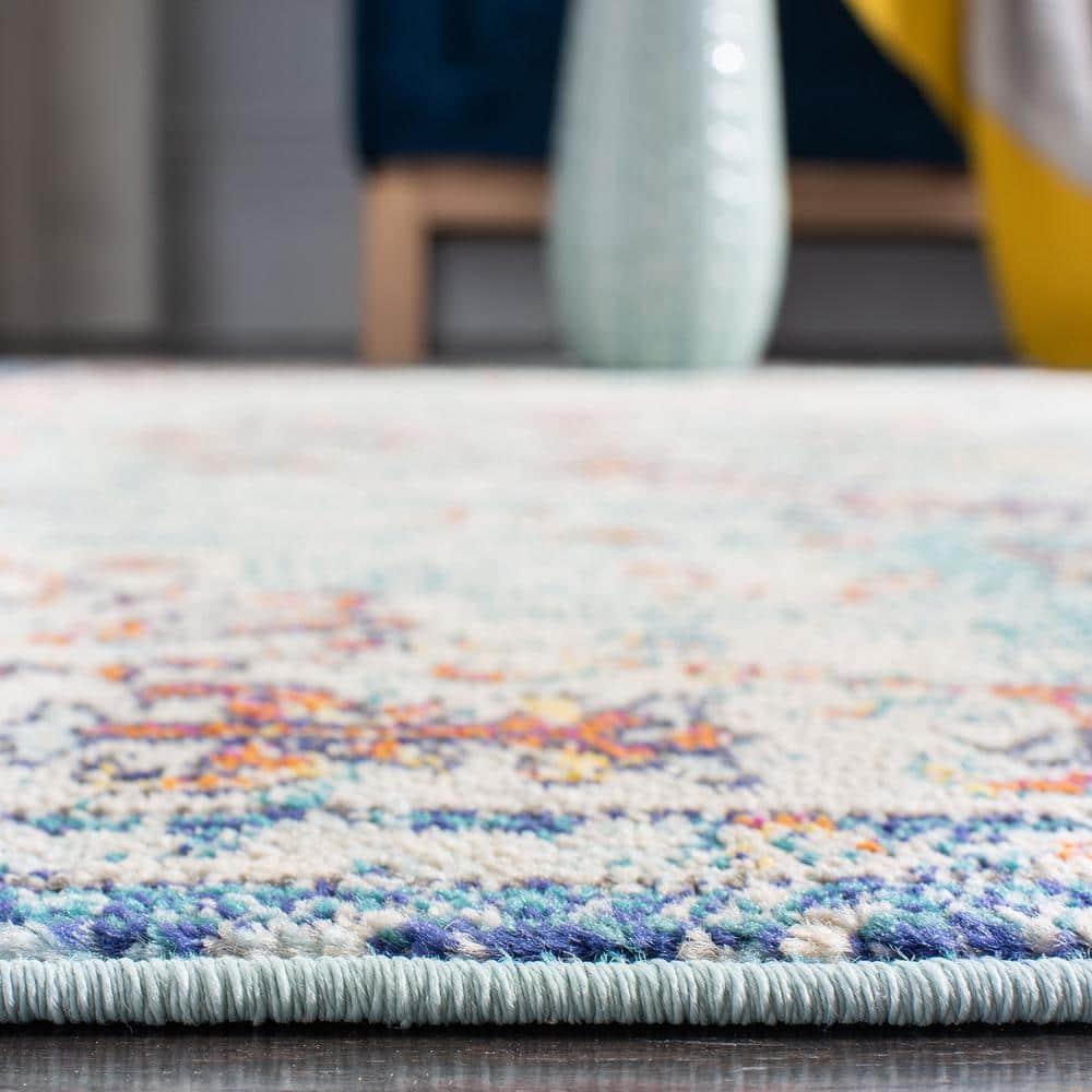 Madison MAD447 Power Loomed Indoor Area Rug - Navy/Light Blue - 8'x10' - Safavieh.