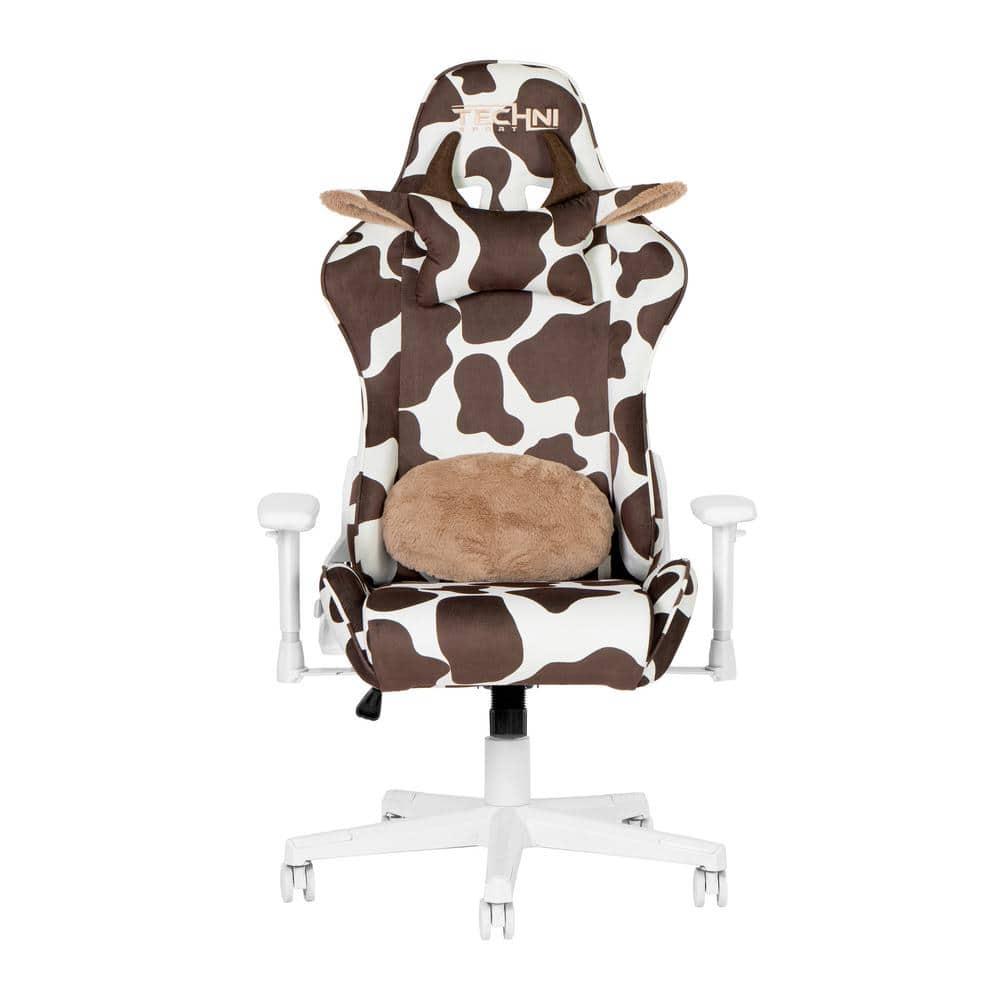 Inbox Zero Inbox Zero TS85 Brown COW Series Gaming Chair