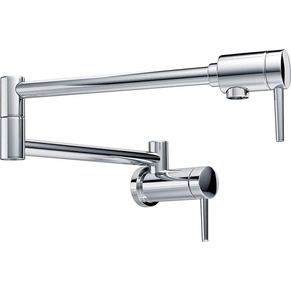 Contemporary Pot Filler Faucet, Wall Mount Pot Filler Kitchen Faucet