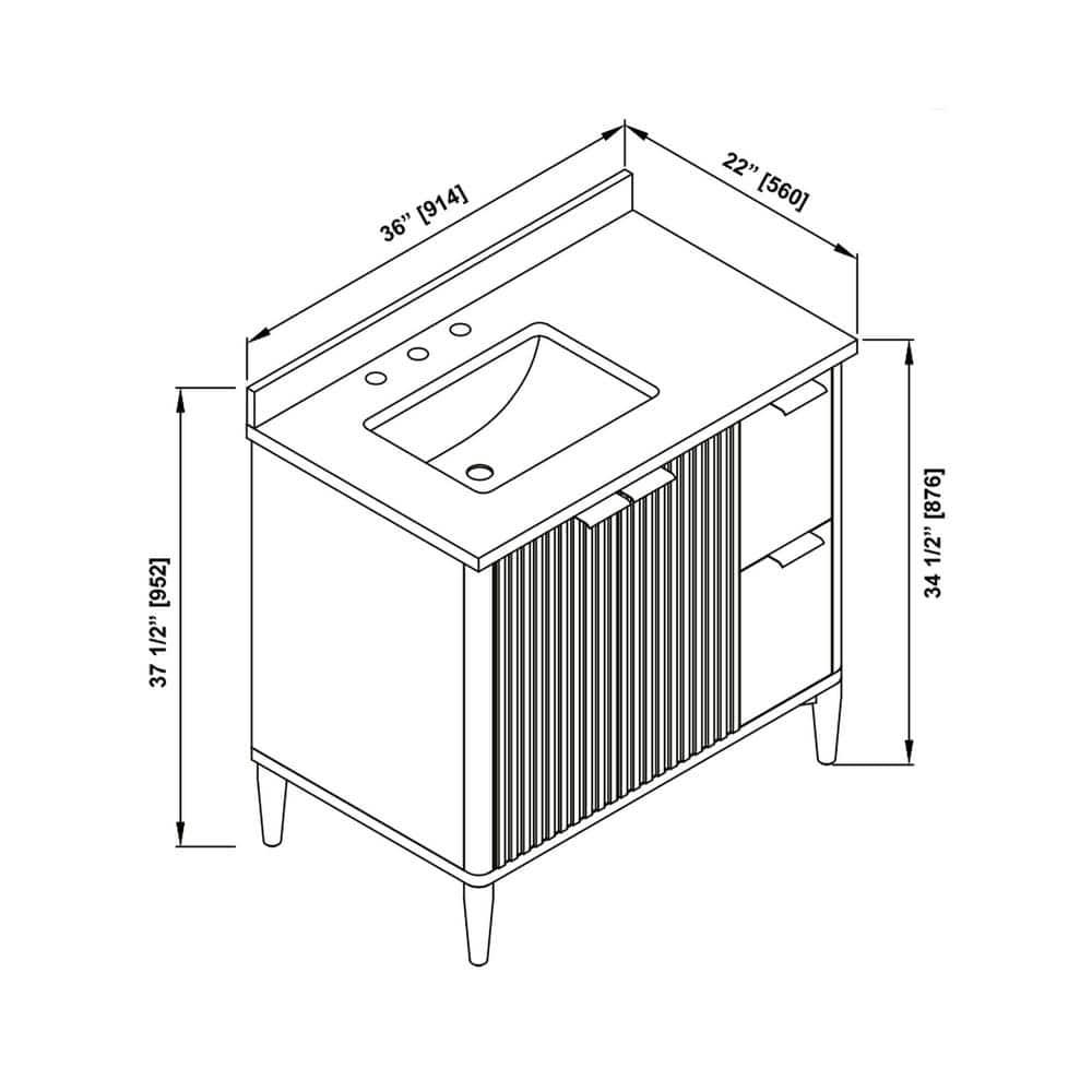 Gabi 36 in. Single Sink Bathroom Vanity