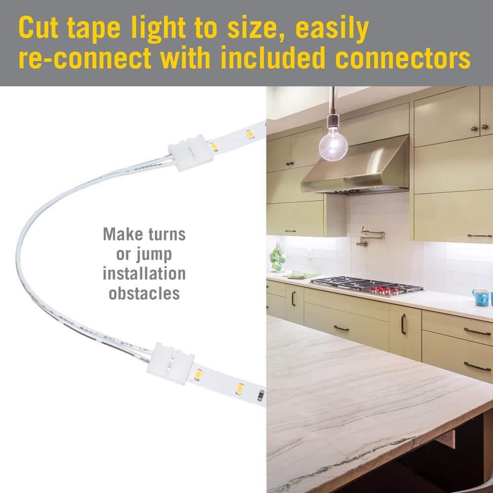 RibbonFlex Home 24V AC Dimmable White LED Strip Light Kit, 3000K