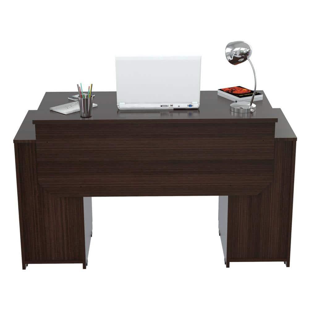 Inval America Espresso Writing Desk with Four Drawers