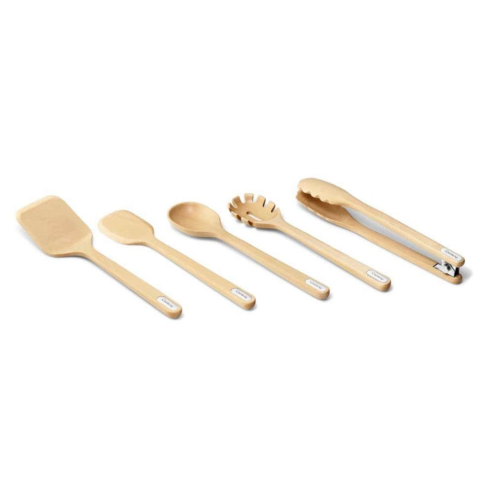 Caraway Birch Wood Utensils, Set of 5