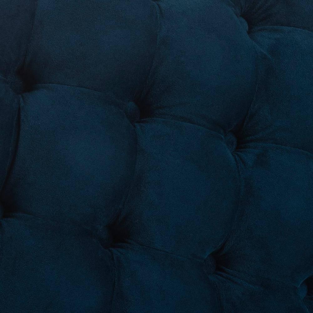 Amelia Tufted Storage Ottoman - Navy - Safavieh