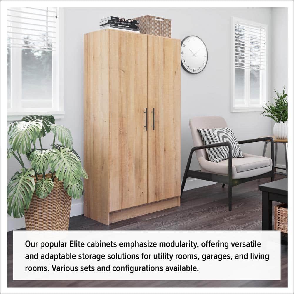 Prepac 32" Elite Storage Cabinet Oak