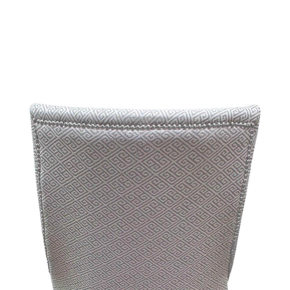 Best Master Republic Polyester Fabric Upholstered Acent Chair - Taupe/Light Gray