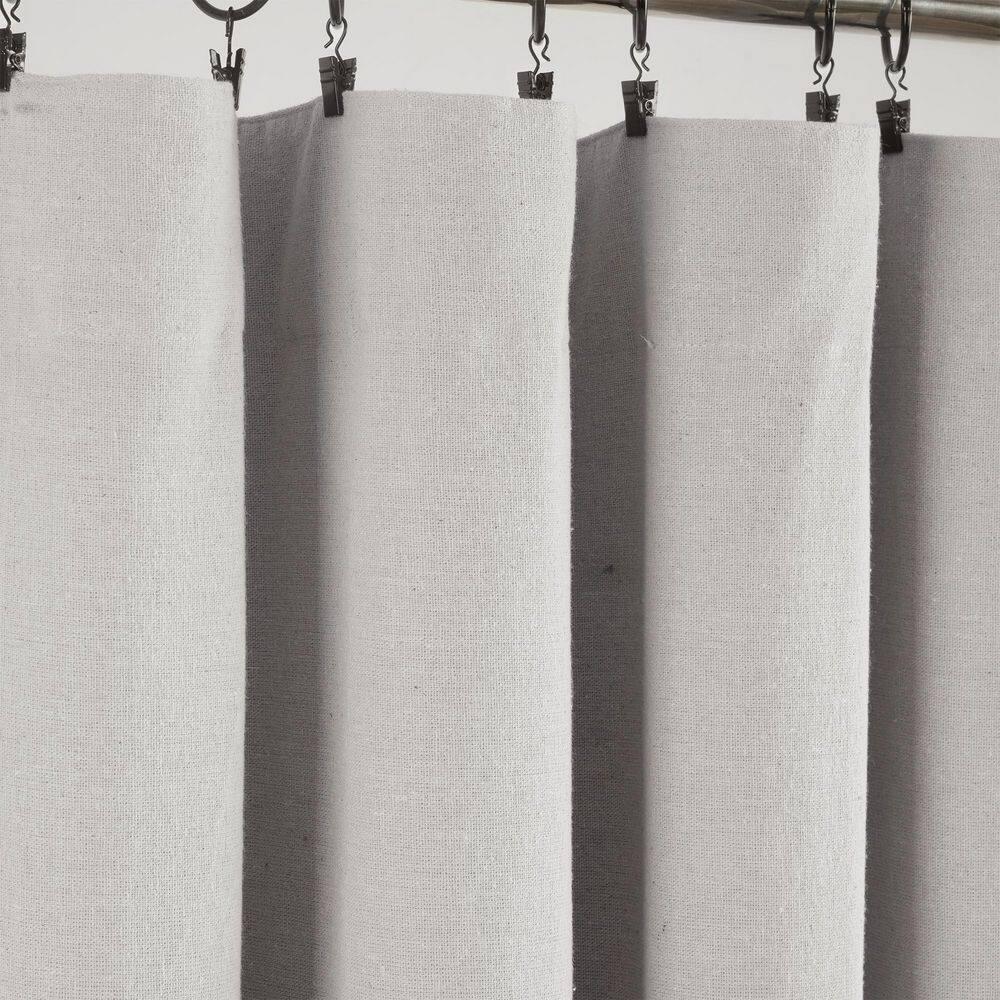 Lush Decor Linen Button Cotton Blend Blackout Curtain Single Panel