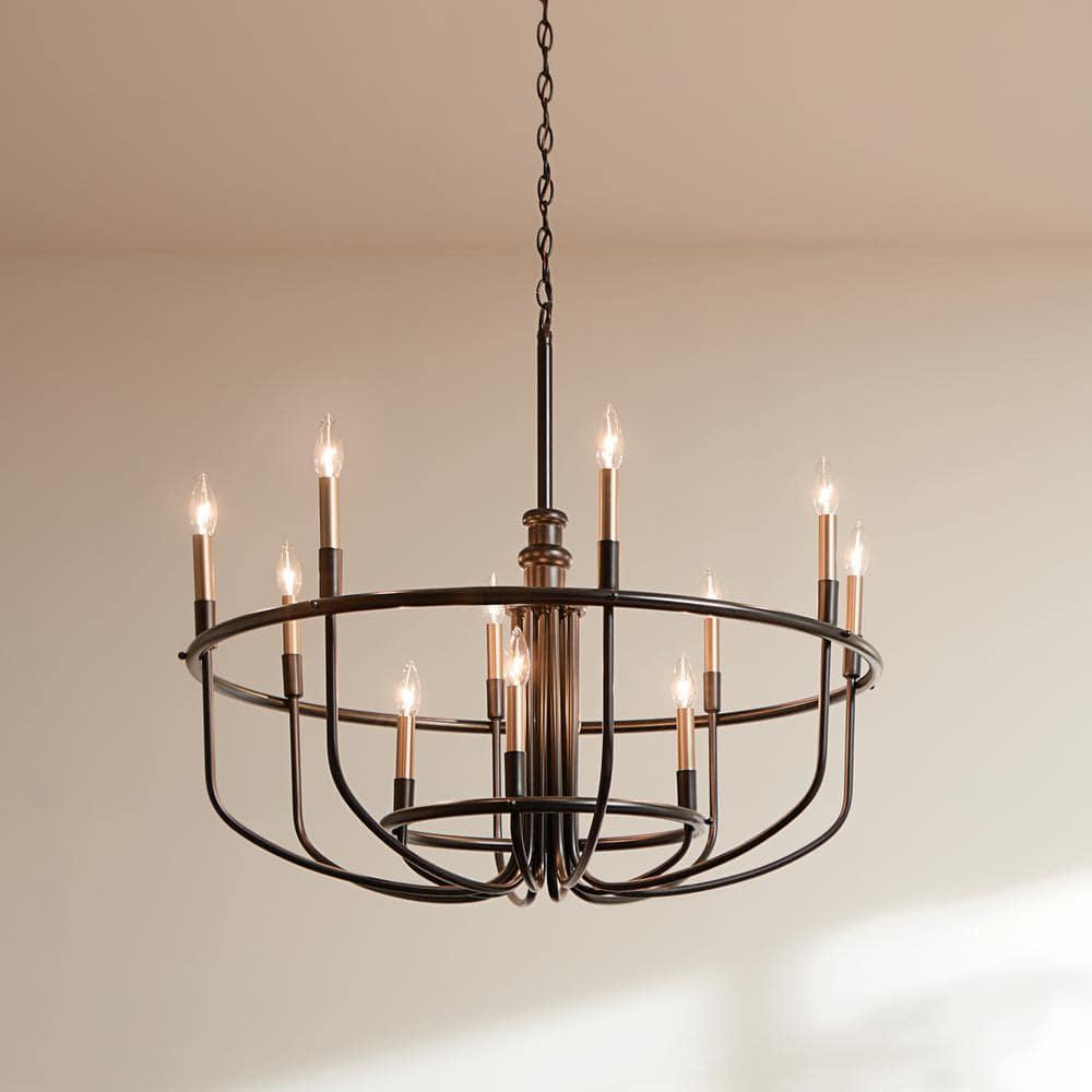 Capitol Hill 30.75" 12 Light Chandelier in Black