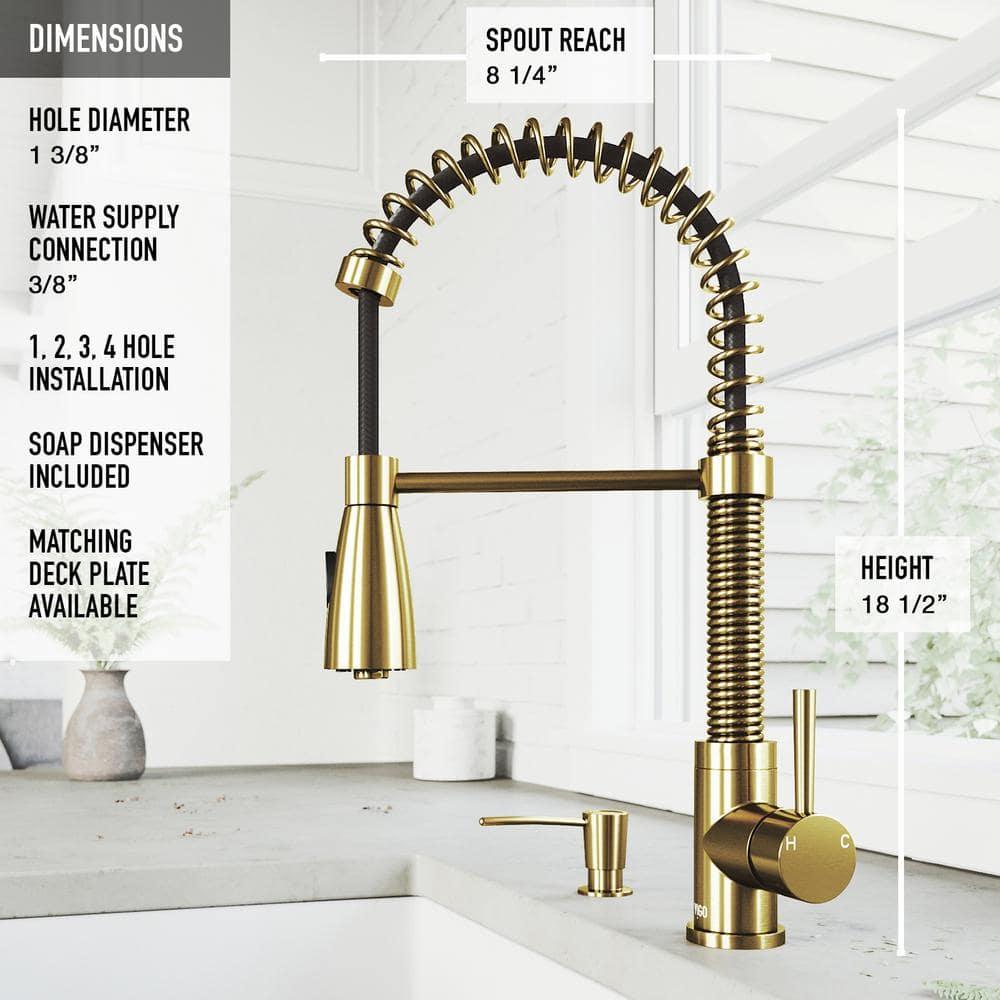 Brant Pull Down Single Handle Kitchen Faucet with Optional Soap Dispenser