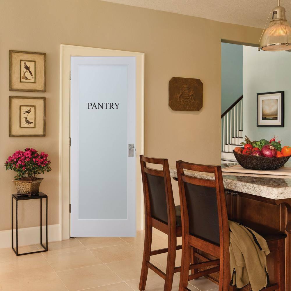 81.75'' Solid Wood Glass Prehung Door