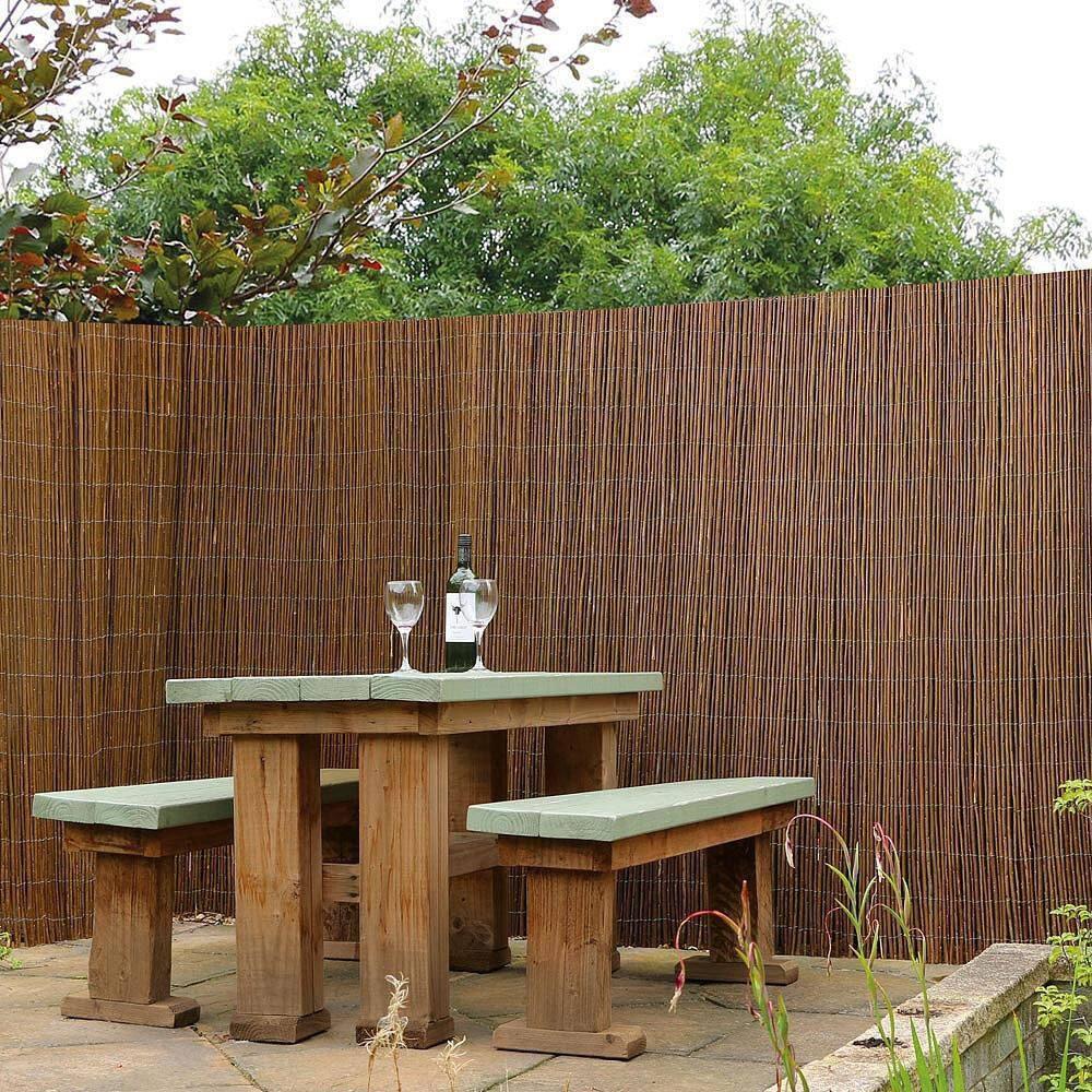 Backyard X-Scapes Natural Willow Rolled Panel Fence Decorative Fencing Natural 6' H x 16' L