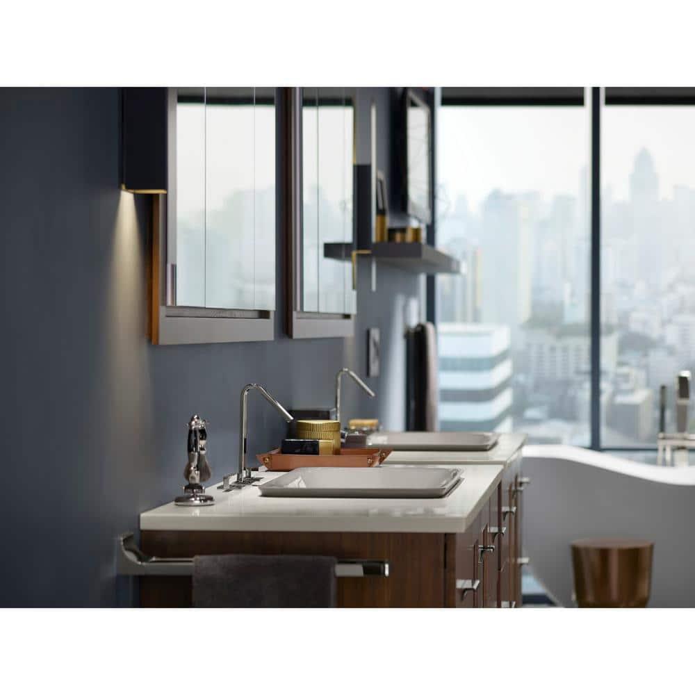 KOHLER Verdera® Aluminum Triple-Door Medicine Cabinet, Frameless with Adjustable Shelves