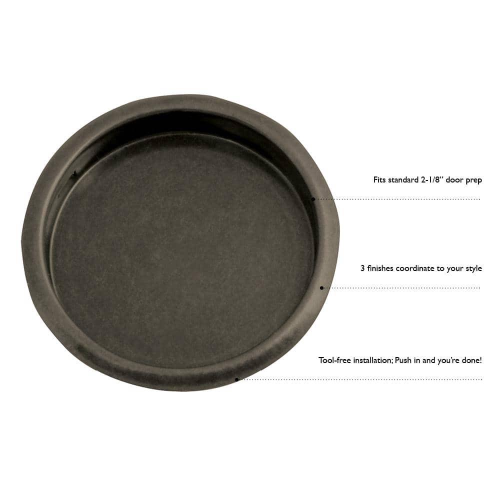 Design House 4-Pack 2.12" Sliding Closet Door Finger Pulls, Oil Rubbed Bronze