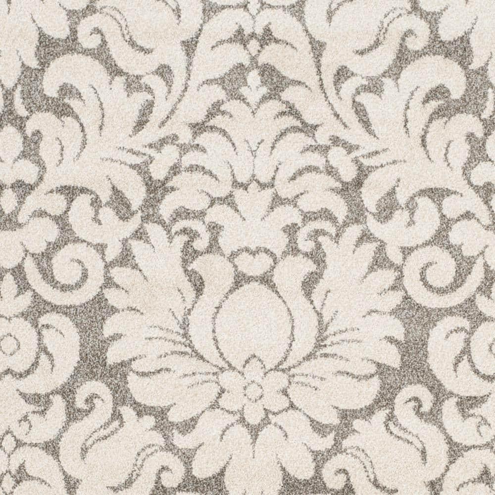 Amherst AMT427 Power Loomed Indoor Area Rug - Dark Grey/Beige - 9'x9' - Safavieh