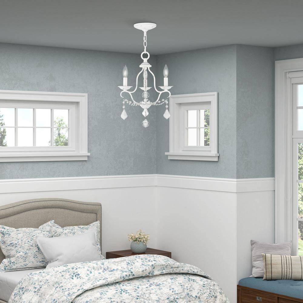 Livex Lighting Chesterfield 3 - Light Chandelier in  Antique White