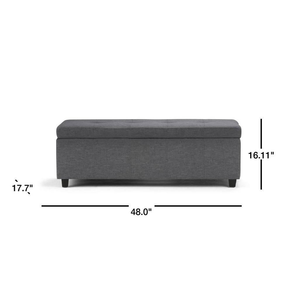 Simpli Home Castleford Large Storage Ottoman Bench