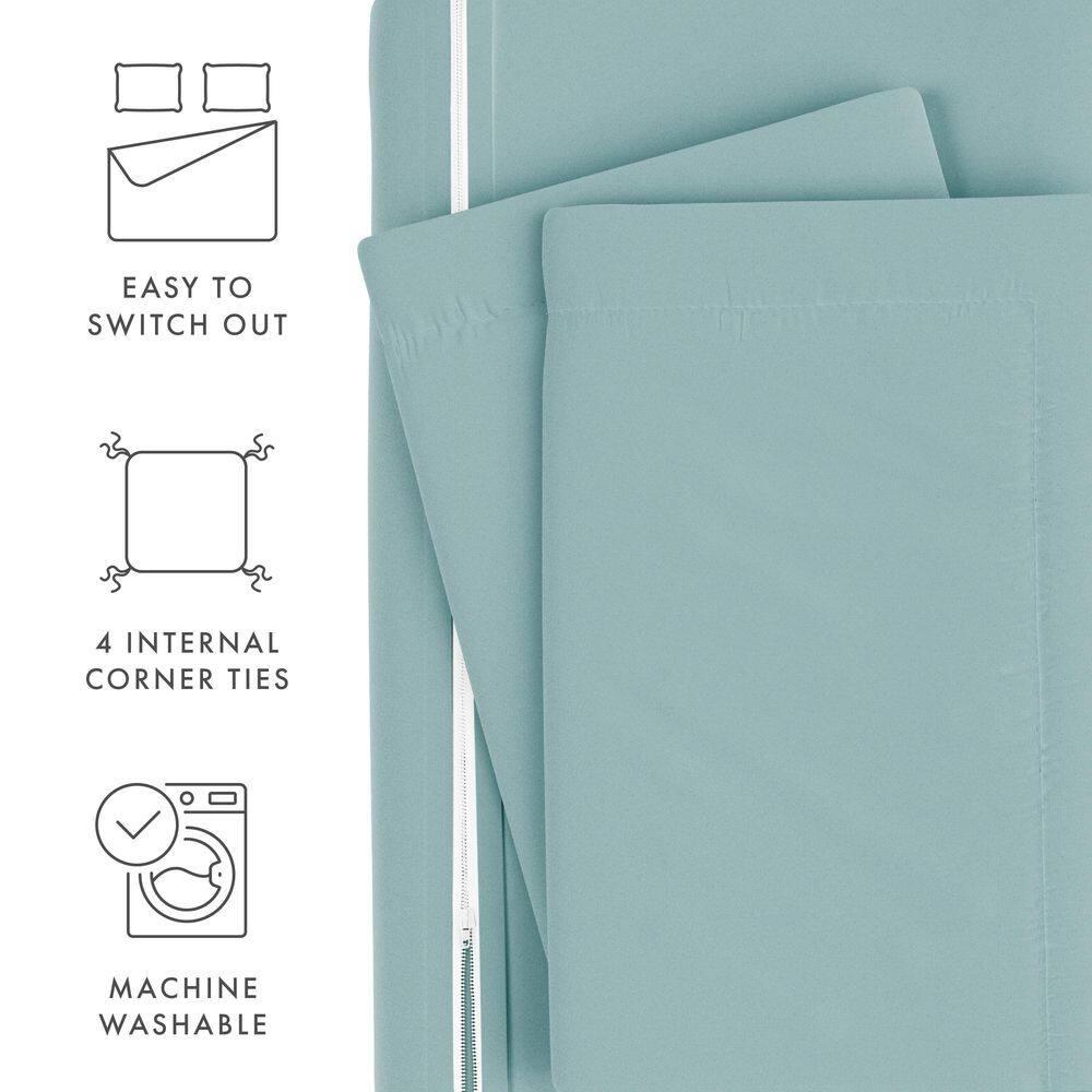 Duvet Cover Set Super Soft Microfiber Bedding in Solid Colors
