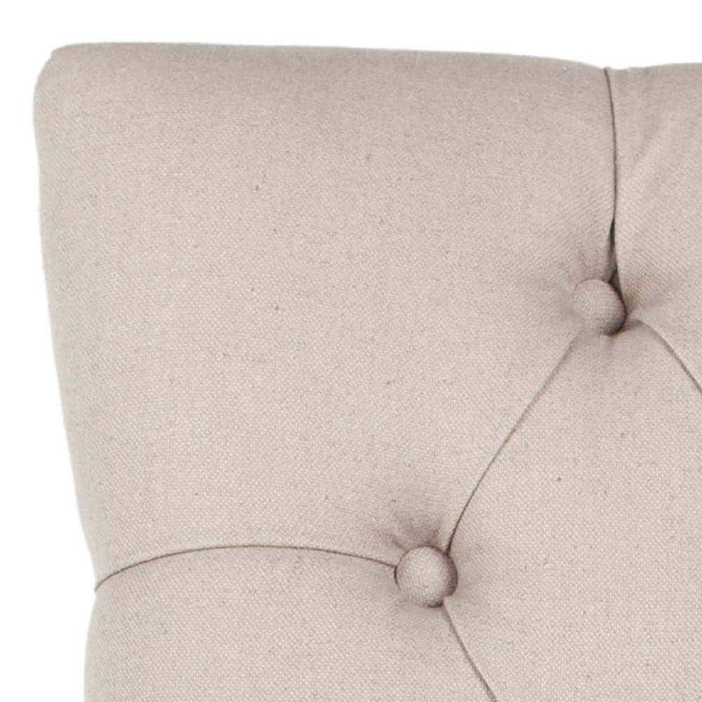 Abby 19''H Tufted Side Chairs (Set Of 2)  Silver Nail Heads - Taupe - Safavieh
