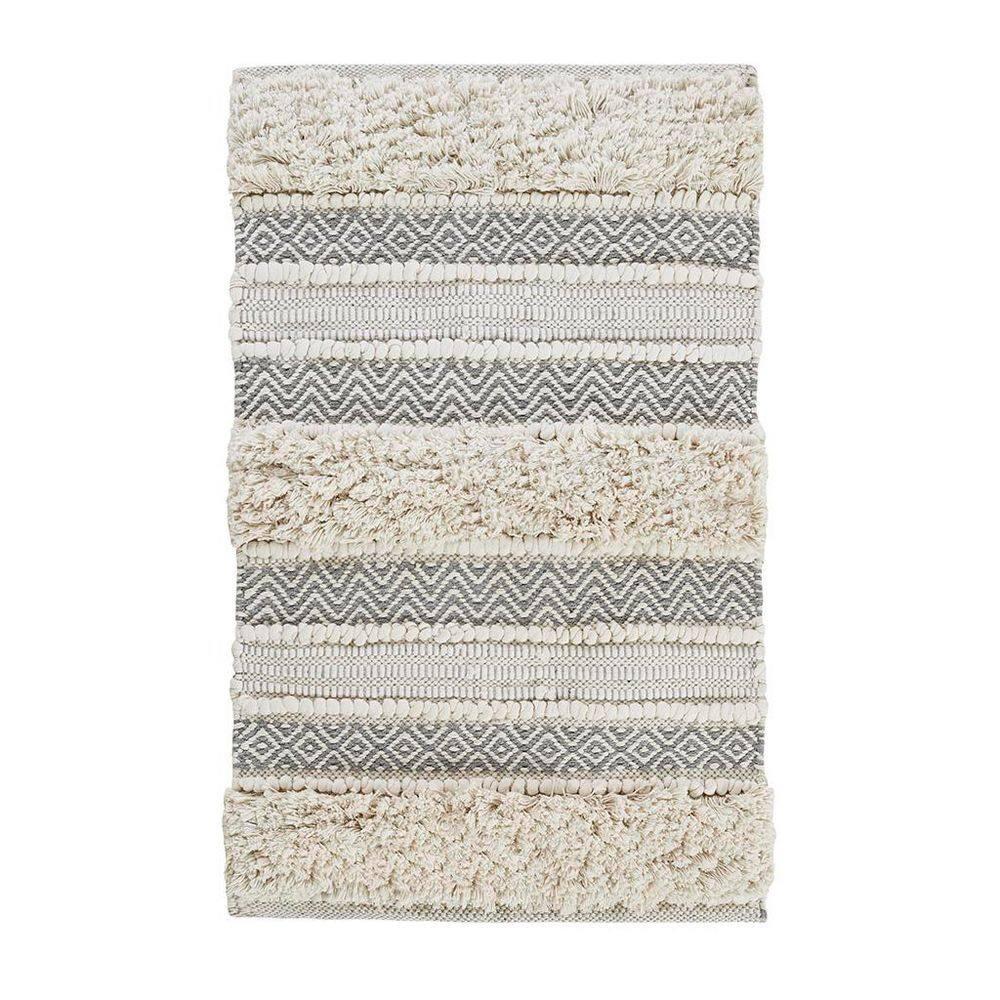 INK+IVY Asher Cotton Blend Bath Rug with Non-Slip Backing