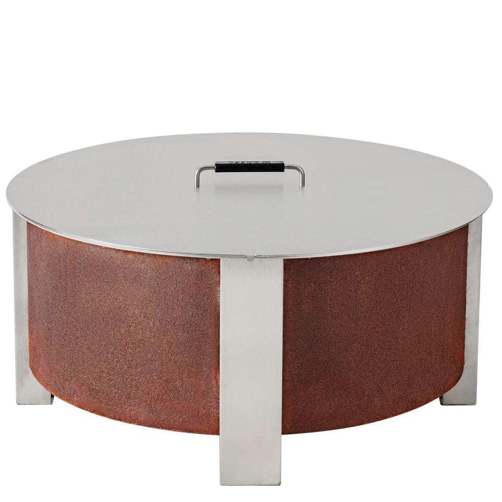 Breeo X Series Lid 30 (34.8 Inch) - Stainless Steel Firepit Lid - Keep Rain Debris and Elements Outside the Fire Pit - Durable Fire Pit Cover - Firepit Cover - USA Made - Bonfire Accessories