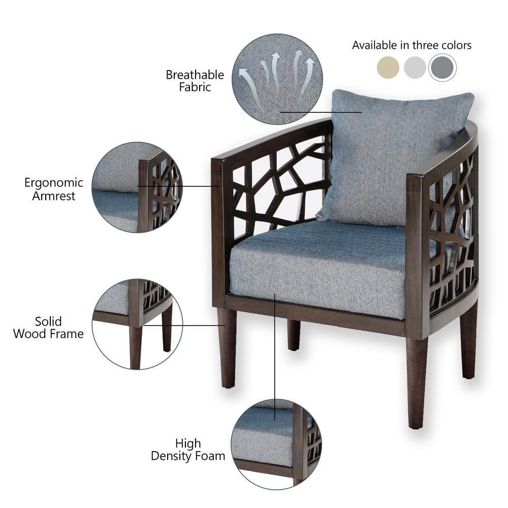 Pierre 27" W Polyester Barrel Chair