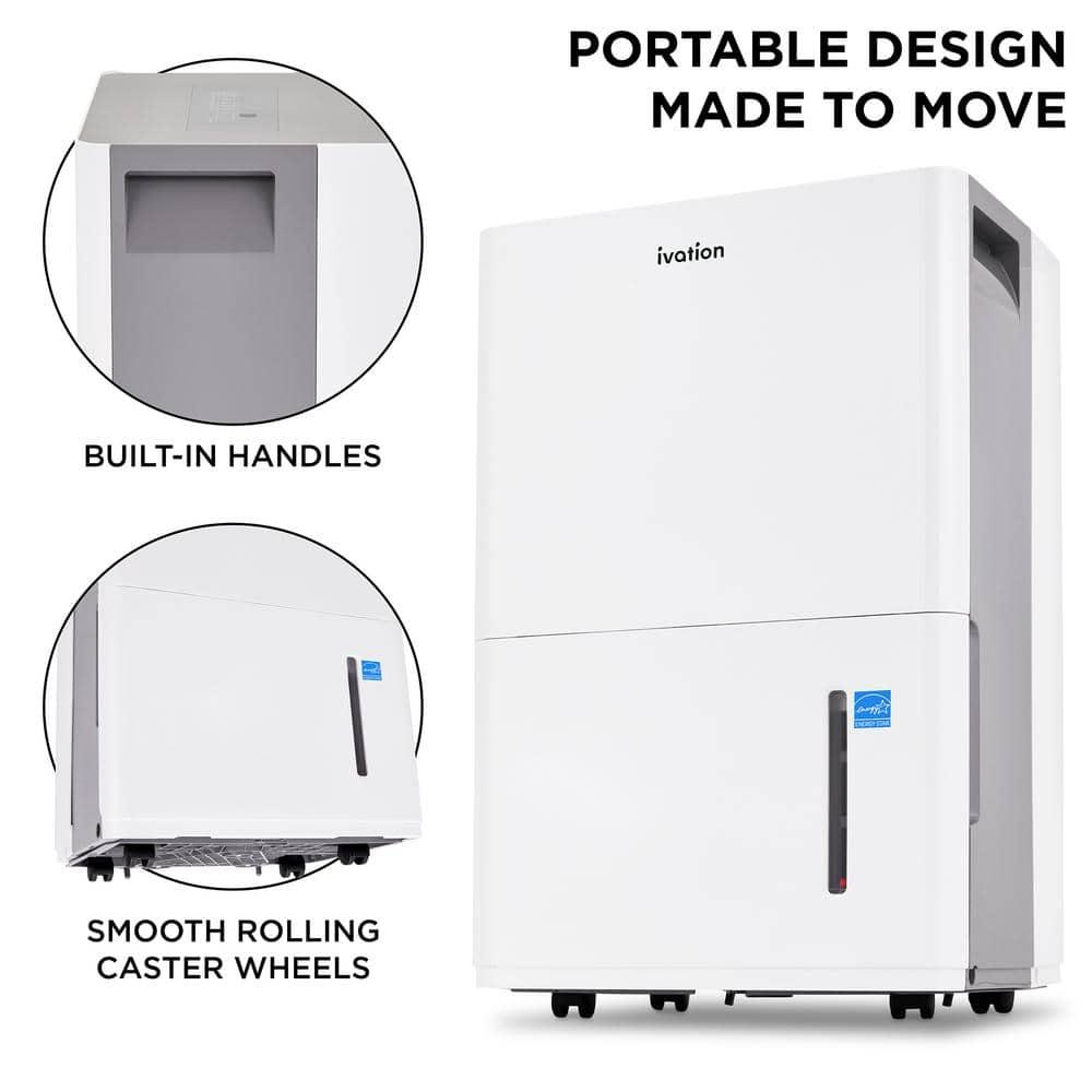 Ivation Ivation 50 Pints Tower Dehumidifier for Rooms up to 4500 Cubic Feet