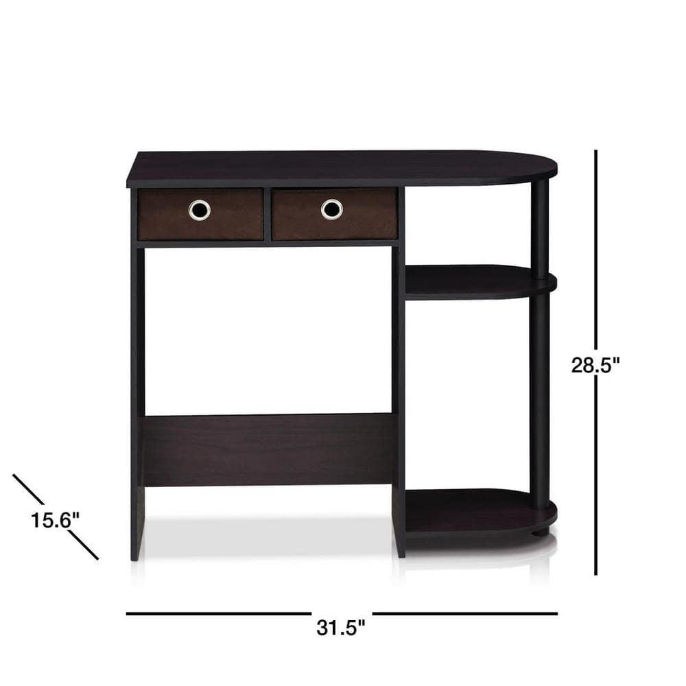 Furinno Go Green Home Laptop Notebook Computer Desk/Table, Dark Walnut, 11193DWN
