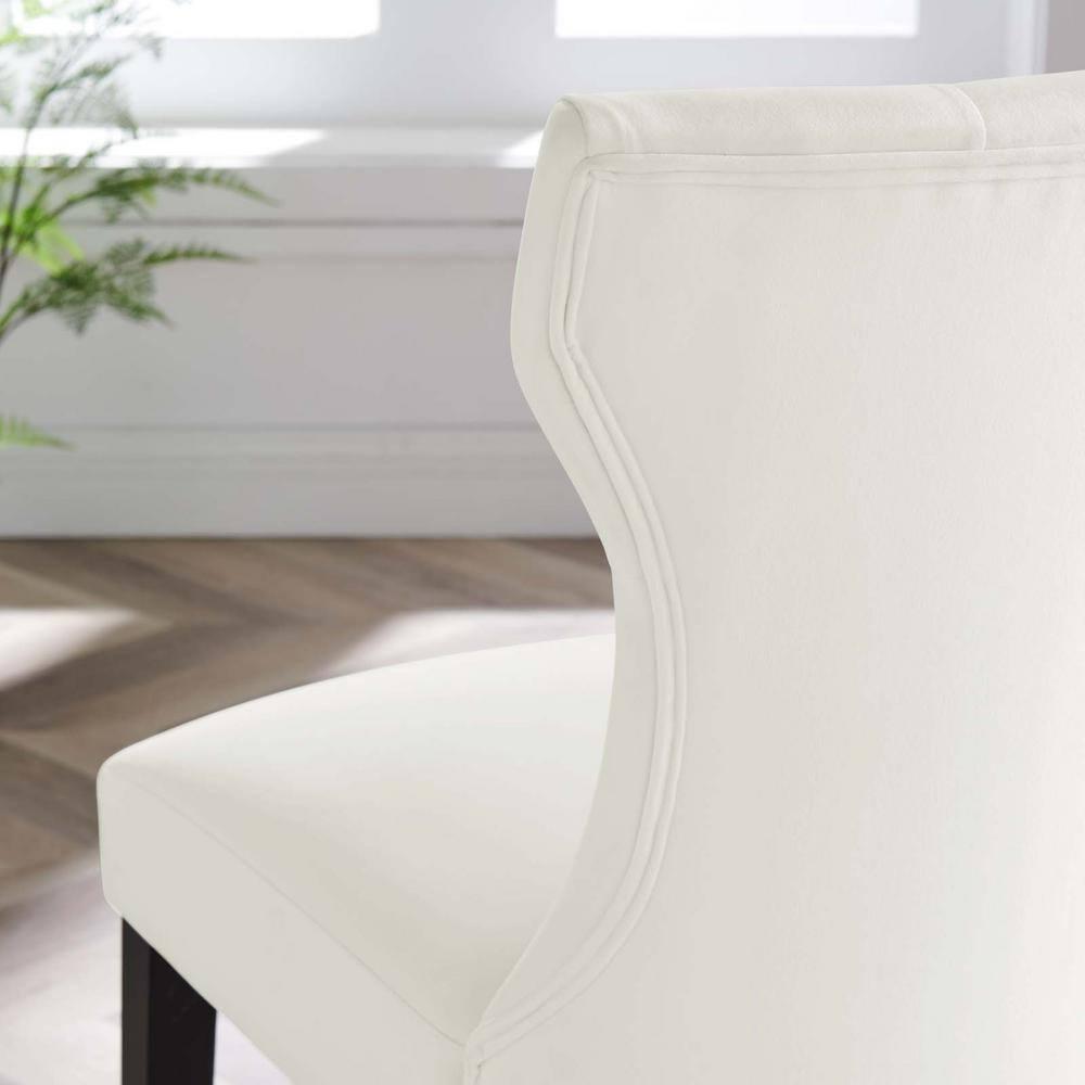 Set of 2 Silhouette Performance Velvet Dining Chairs White - Modway