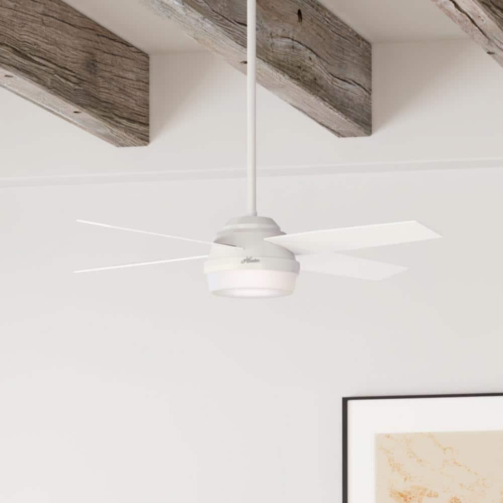 Dempsey 52" 4 - Blade Contemporary Indoor Ceiling Fan with Lights and Remote