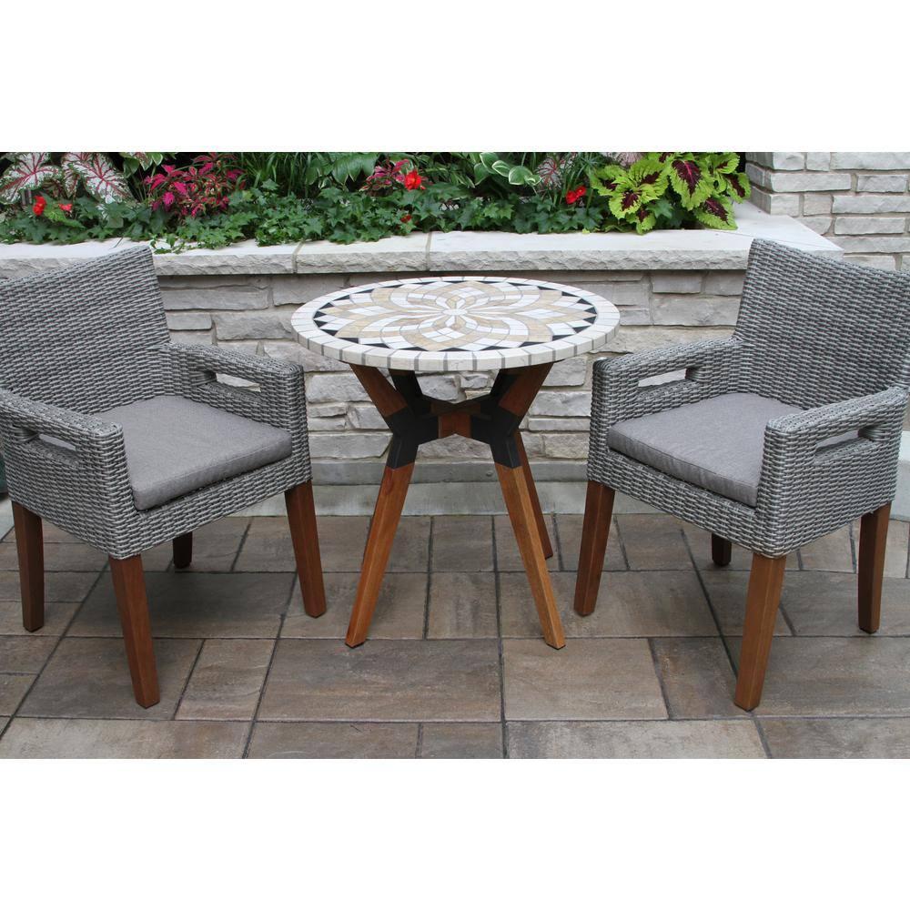 Fleur Round Concrete Outdoor Bistro Table
