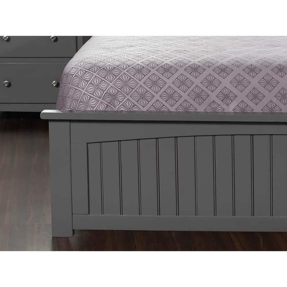 Nantucket Low Profile Solid Wood Platform Bed with Matching Footboard