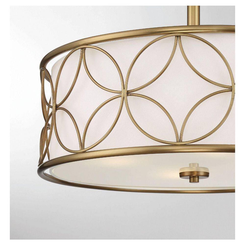Savoy House Reid 4 - Light Semi-Flush Mount in  Warm Brass