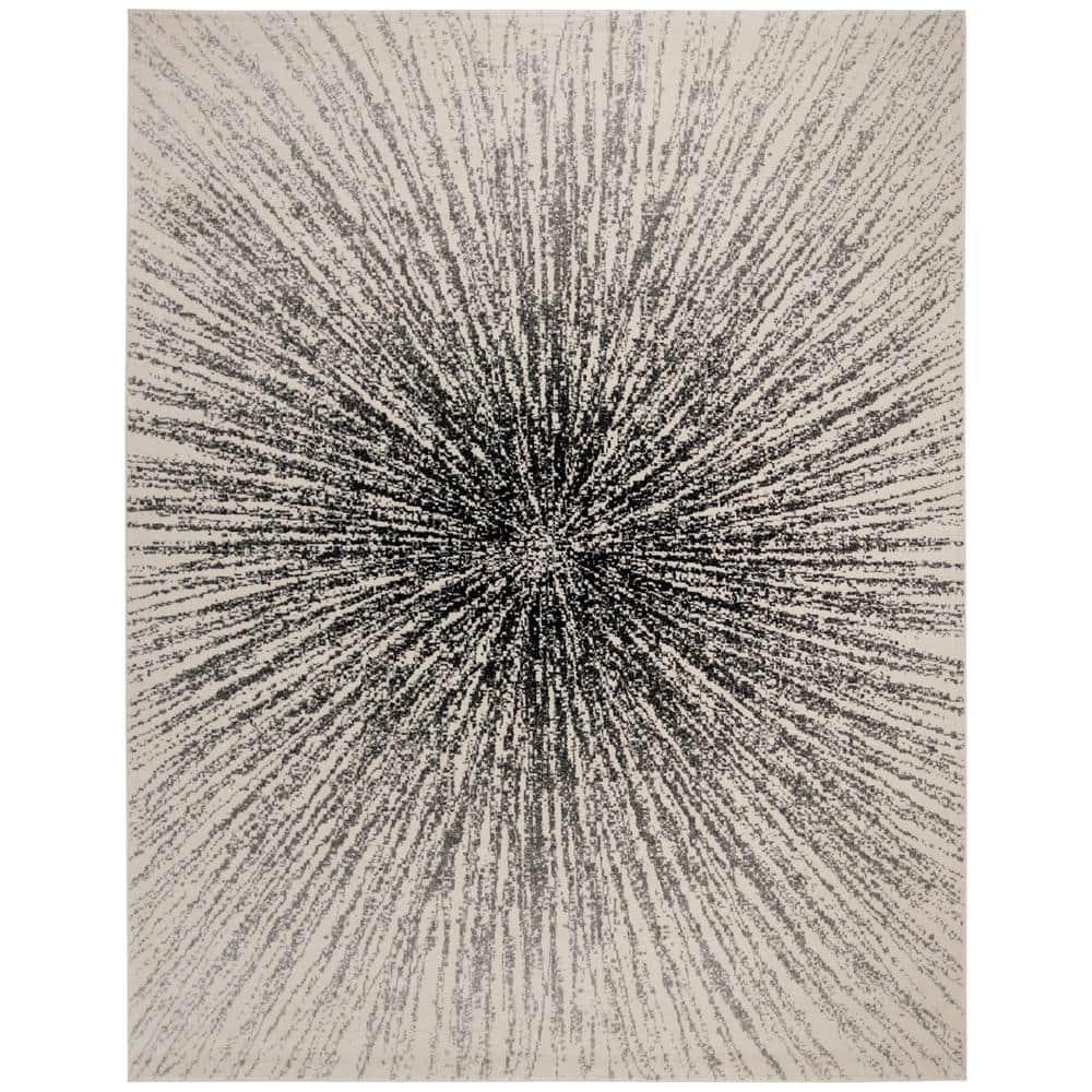 Evoke EVK228 Power Loomed Indoor Area Rug - Black/Ivory - 8'x10' - Safavieh