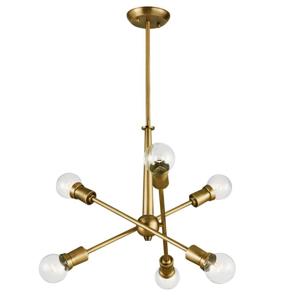 Kichler Lighting Armstrong 6 - Light Chandelier in  Natural Brass